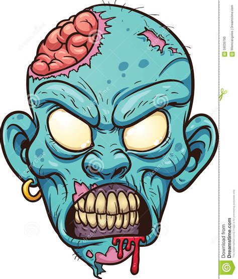 Cartoon Zombie Head Stock Vector Image 59039790