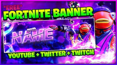 Free Fortnite Banner Template Youtube Twitter And Twitch Versions