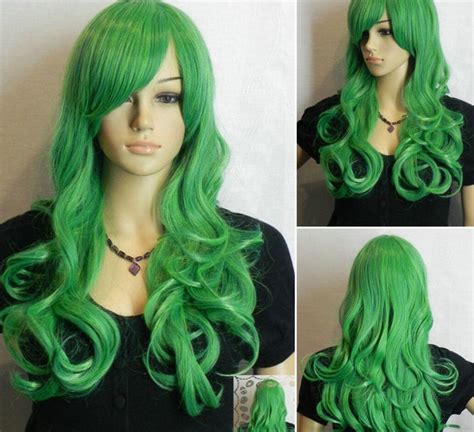 Ll Rh0123 Elegant Long Wavy Green Cosplay Women Wig From Zhe78786 31