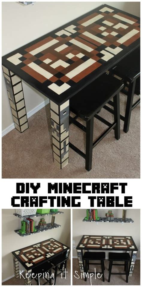 You can check out my video tutorial on how to make larger than mat cut out characters if you want to see how. Boys Homework Station: DIY Minecraft Crafting Table ...