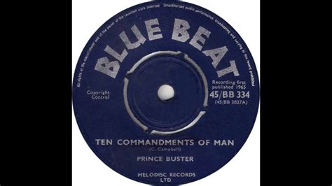 Prince Buster Ten Commandments Of Man Youtube