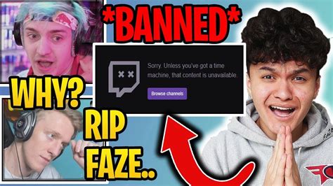 Streamers React To Faze Jarvis Banned From Twitch Streaming Rip