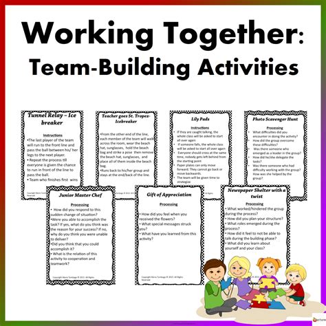 Printable Team Building Worksheets For The Workplace
