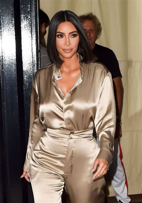 photos kim kardashian in silver outfit leaving the mercer hotel in new york kim kardashian