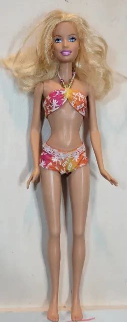 Barbie Beach Party Doll Mattel N Blonde Blue Eyes Flat Feet