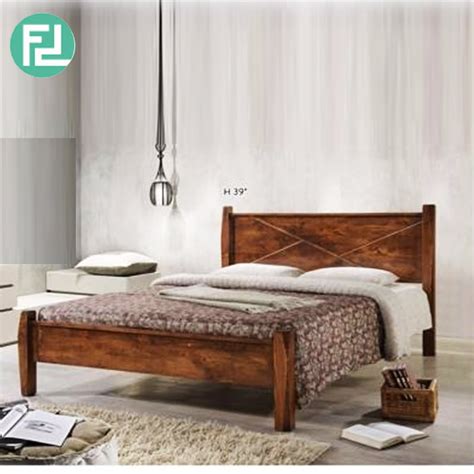 ALEXANDER N55515 solid wood queen size bed frame Brown  