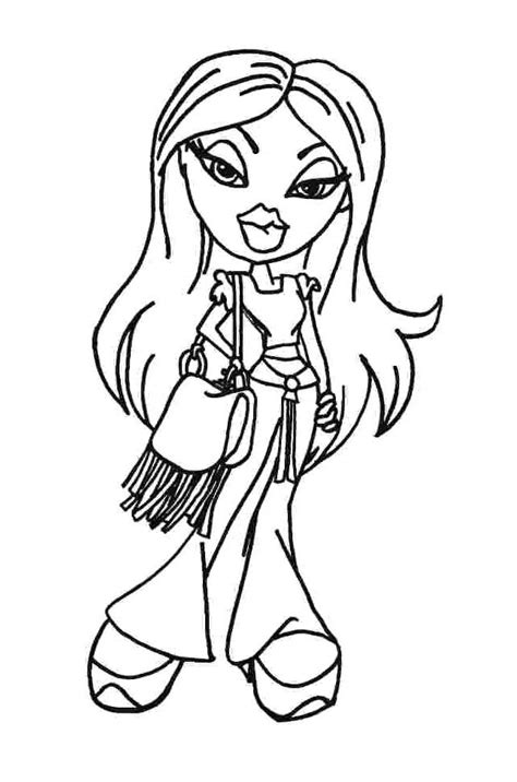 Download 196 Bratz Winter Style For Kids Printable Free Coloring Pages