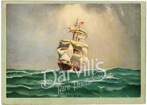 Vintage Calendar Prints Of Ships Boats Marine Views 1910 1940