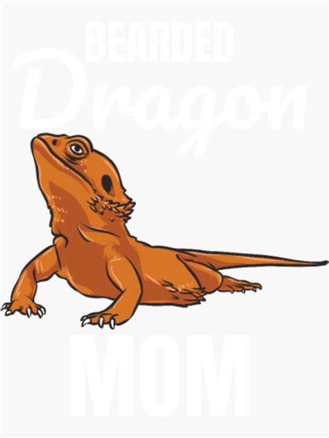Bearded Dragon Mom Sticker For Sale By Gingerfeltt Redbubble