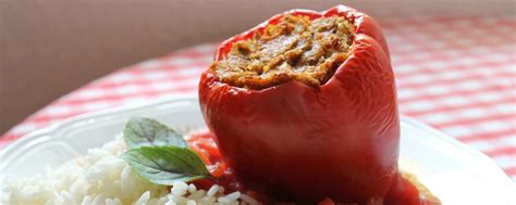Gefüllte Paprika mit Grünkern Vegan Taste Week