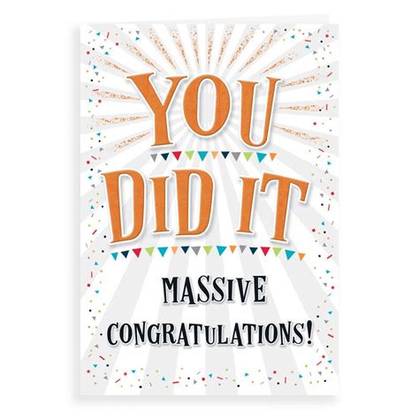 You Did It Congratulations Congratulations Cards From Cardsdirect All