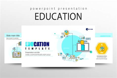 Education Icon Ppt Template Presentation Templates ~ Creative Market