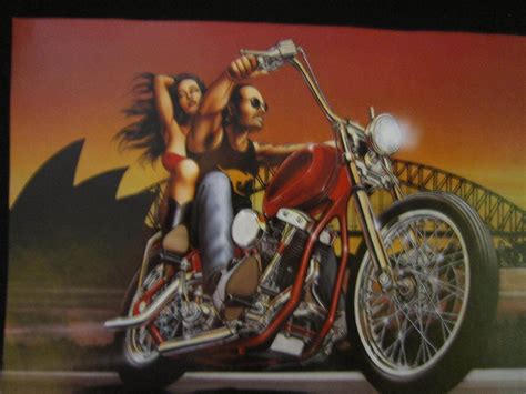 David Mann Thunder Down Under Easyriders Art Classic Print Poster From Book Bike Artwork