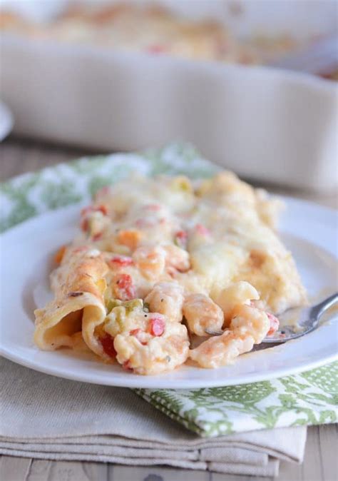 Creamy White Sauce Shrimp Enchiladas Mel S Kitchen Cafe Bloglovin