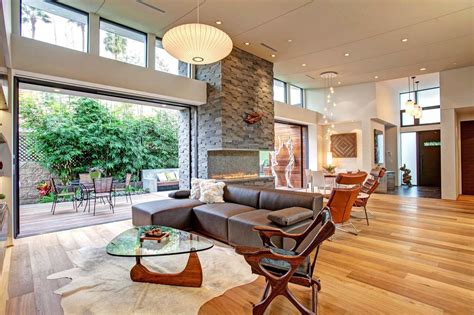 Indooroutdoor Contemporary Living Room And Zen Garden Hgtv