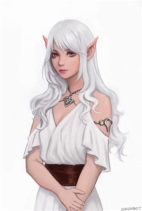 Soo Young Park In Dnd White Haired Elf Collection Hairsimply Female