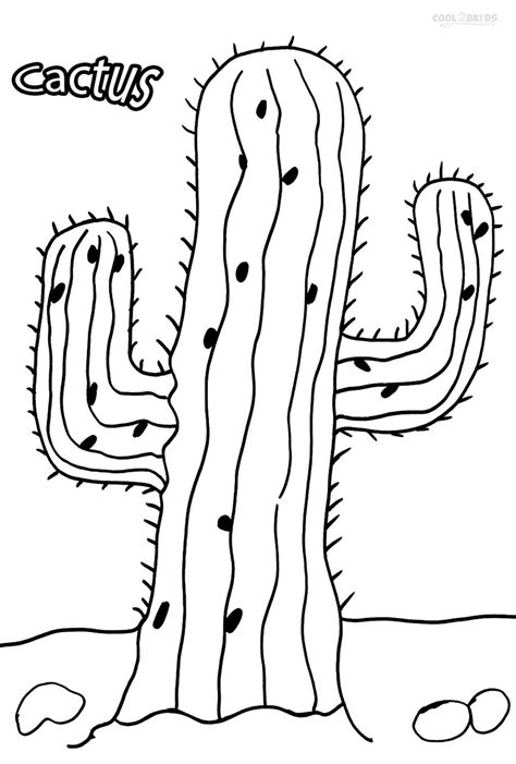 Cactus Coloring Pages Printable Printable World Holiday