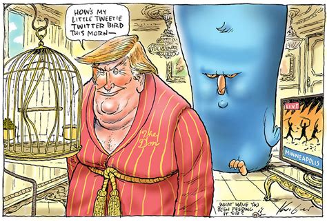 Donald Trump And Twitter International Political Cartoon Knight