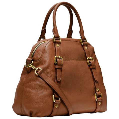 Michael Michael Kors Bedford Leather Bowling Bag In Brown Lyst