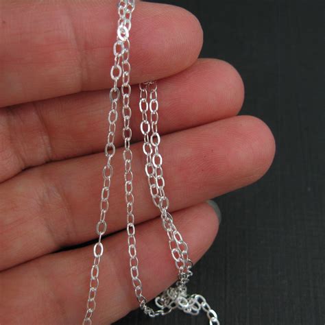 925 Sterling Silver Unfinished Bulk Cable Flat Oval Cable Chain With A