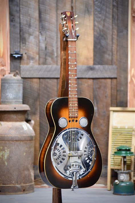 Pre Owned 1970s Dobro Resonator Guitar With Case Banjo Bens General