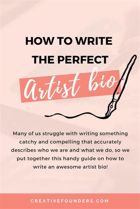 How to write an artist biography example. Artist Bios: Writing The Perfect Artist Biography ...