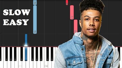 Blueface Bussdown Ft Offset Slow Easy Piano Tutorial Youtube