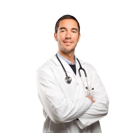 Premium Photo Confident Doctor Against White Background