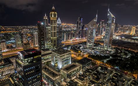 Dubai Urban Architecture United Arab Emirates Cityscapes Night