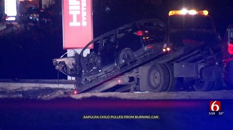 Fiery Car Crash Leaves 1 Dead 2 Year Old Injured In Sapulpa