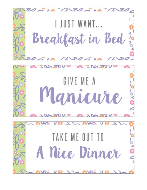 Make Your Own Mothers Day Coupon Book Printable Ting