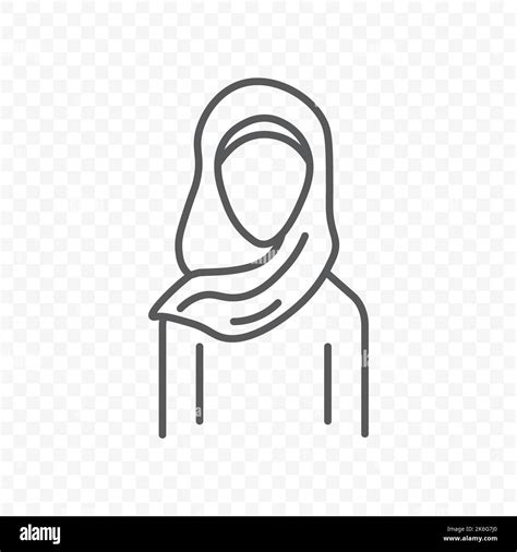 Muslim Woman Hijab Woman Icon Isolated Vector Illustration On White Background Stock Vector