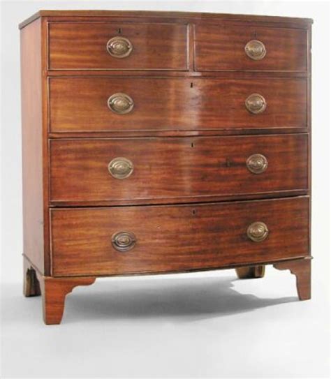 George Iii Style Mahogany Bow Front Chest Of Drawers For Sale At Auction On Wed 11052003 07