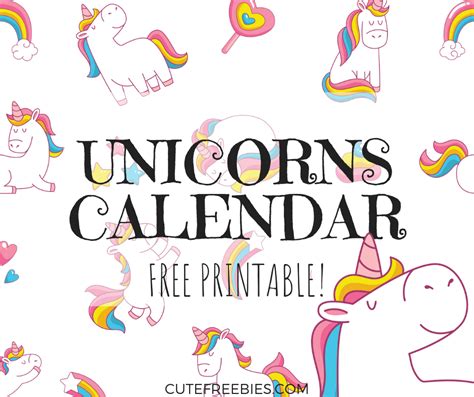 Download 2021 and 2022 printable calendar pdf formats with full customisation. Cute Unicorn 2020 Calendar - Free Printable | Kids ...