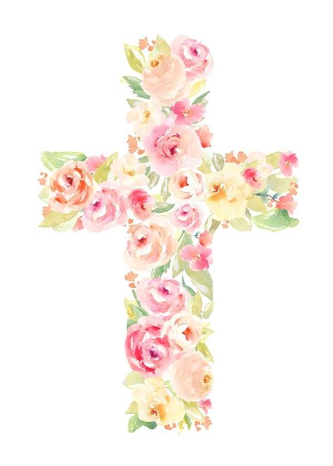 Pin By Alicia Haskins On My Shirts Watercolor Flowers Cross
