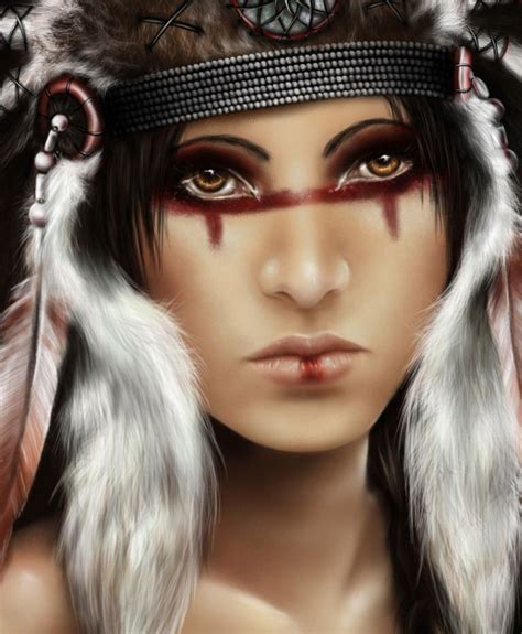 Spirit Of Strength Close Up By Rubydeathgurl On Deviantart Female Warrior Art Native