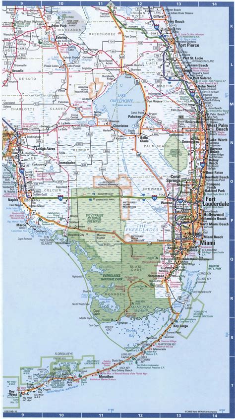 Florida Counties Road Map Florida Map County Prefixword