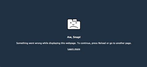 New Google Chome Error Screen - Thom Craver