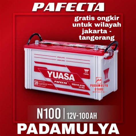 Jual Aki Basah Yuasa Pafecta N100 95E41R 12V 100Ah Battery Kapal Genset