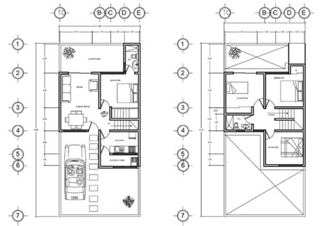 Plano De Vivienda De Dos Plantas Y Dormitorios Small House Plans