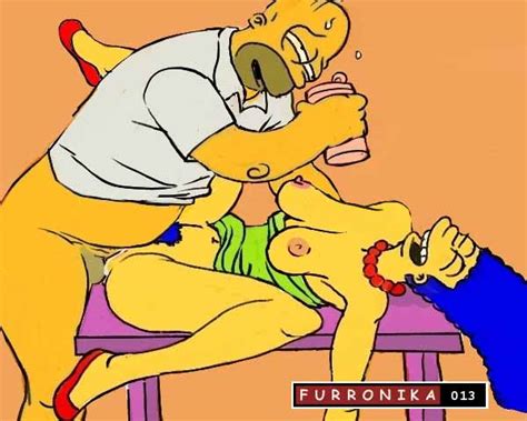 Rule 34 Breasts Clothes Color Female Furronika Homer Simpson Human Male Marge Simpson Nipples