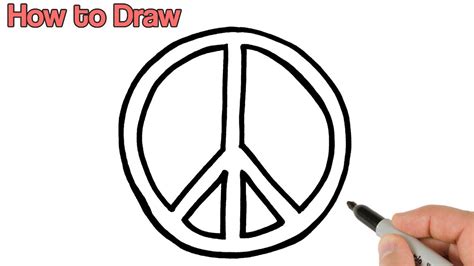 How To Draw Peace Symbol Easy Drawing Lesson Youtube