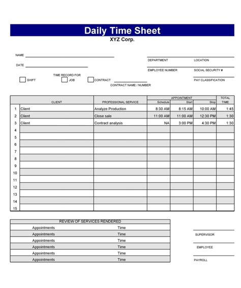 Free Timesheet Templates In Excel Templatelab