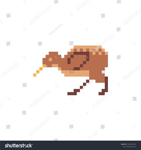 Kiwi Bird Pixel Art Icon Isolated เวกเตอร์สต็อก ปลอดค่าลิขสิทธิ์ 1092031544 Shutterstock