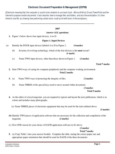 Edpm Paper1 Practice Papers Pdf Pdf