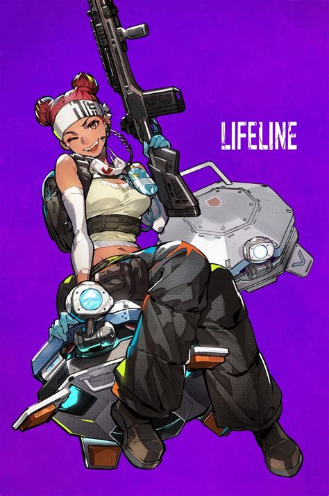 Lifeline And D O C Health Drone Apex Legends Drawn By Mika Pikazo