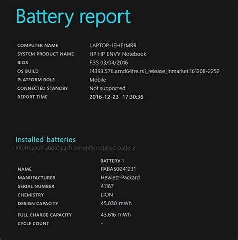 The powercfg battery report is essentially a battery health check. How to Get Battery Report in Windows 10 and Monitor ...