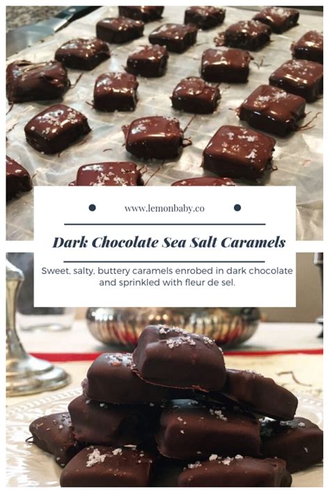 Dark Chocolate Sea Salt Caramels Recipe With Images Homemade Dark