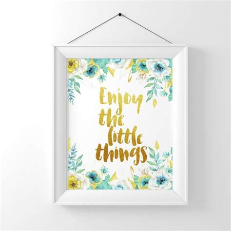 Enjoy The Little Things Watercolor Floral By Inspireyourart Floral