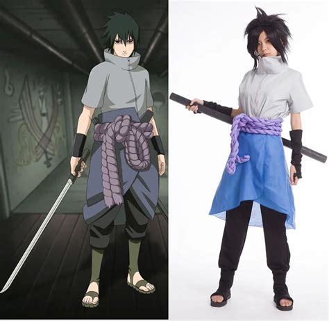 Naruto Shippuuden Uchiha Sasuke Cosplay Costume Sasuke 3rd Generation